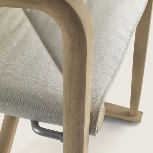 Chaise de jardin moderne - LUCHINO OUTDOOR - FLEXFORM - pour extérieur / en toile / en iroko