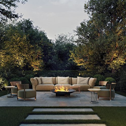 Chaise de jardin moderne - THOMAS OUTDOOR - FLEXFORM - pour extérieur / en métal / en contreplaqué