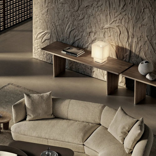 Table d'appoint contemporaine - MARQUIS - FLEXFORM - en placage de bois / avec piètement en chêne / avec piètement en bois massif