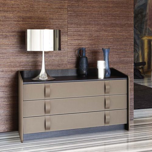 Commode contemporaine - GENTLEMAN - Flou - en bois / en cuir / en marbre