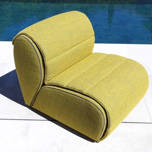 Chauffeuse contemporaine - FLORA - Flou - en tissu / avec revêtement amovible / modulable