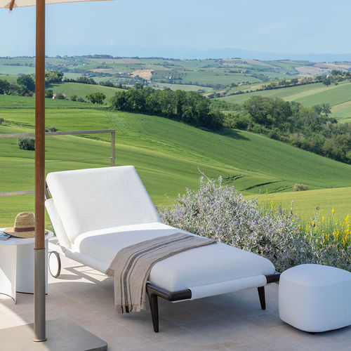 Bain de soleil contemporain - GAUDÌ - Flou - en tissu / en aluminium / dossier ajustable