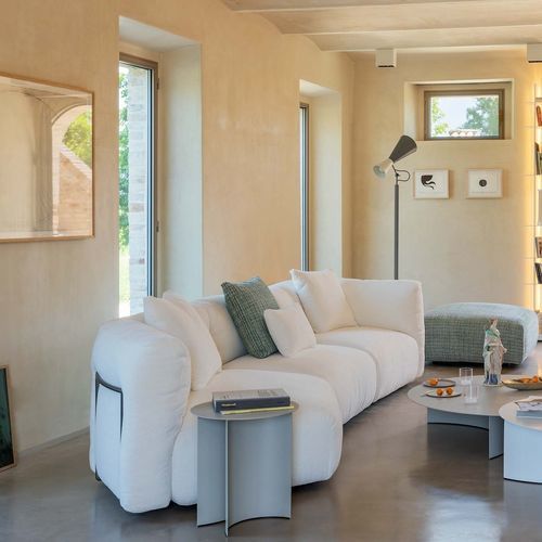 Canapé modulable - FIOCCO - Flou - contemporain / en tissu / en cuir
