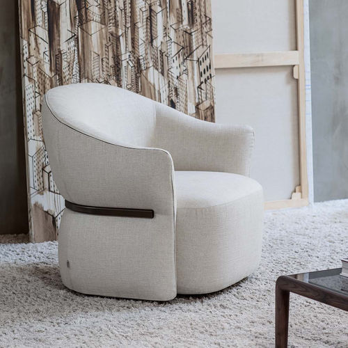 Fauteuil contemporain - MADAME BUTTERFLY - Flou - en tissu / en cuir / avec revêtement amovible