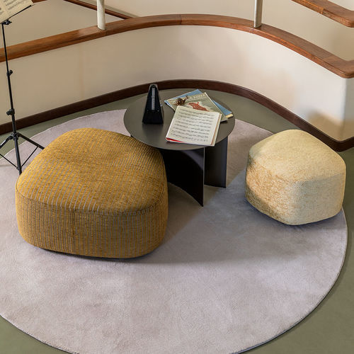 Pouf contemporain - PIERRE - Flou - en tissu / en cuir / autres formes