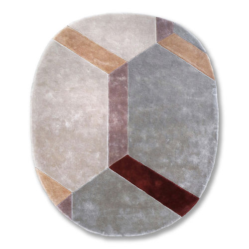 Tapis contemporain - COBBLESTONE NATIVE B - G.T.DESIGN - géométrique / en tencel® / rectangulaire