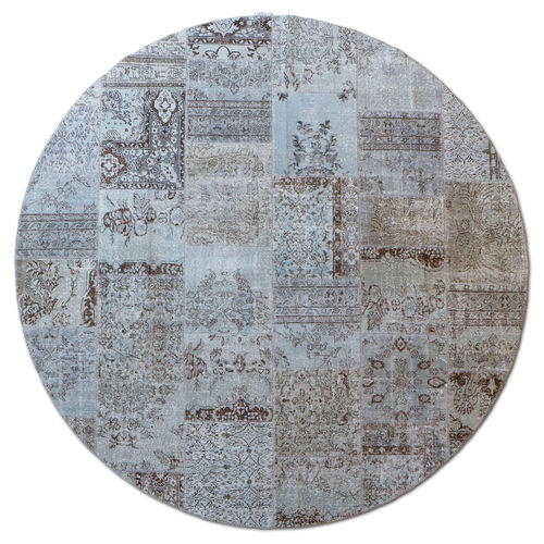 Tapis contemporain - MeatPacking Patchwork Argento - G.T.DESIGN - patchwork / en laine / en coton
