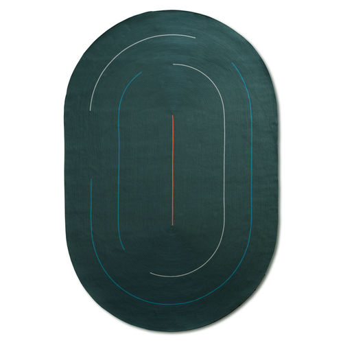 Tapis contemporain - Hula Hoop Track - G.T.DESIGN - à rayures / uni / personnalisable