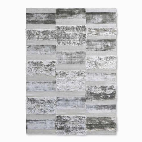 Tapis contemporain - Kama Allegro a Piacere Argento Vero - G.T.DESIGN - uni / géométrique / patchwork