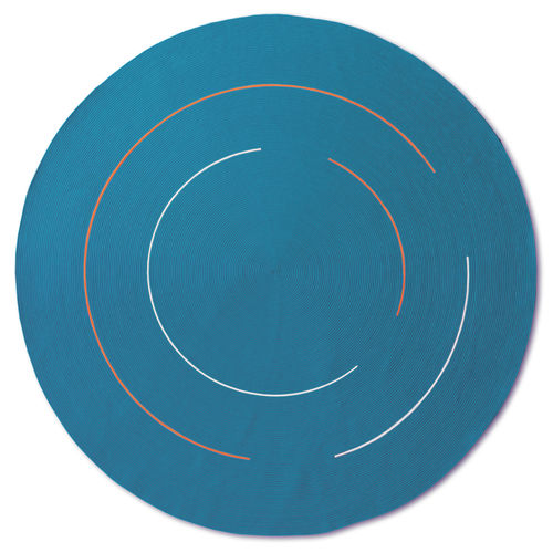 Tapis contemporain - Hula Hoop - G.T.DESIGN - à rayures / en fil textile technique / rond