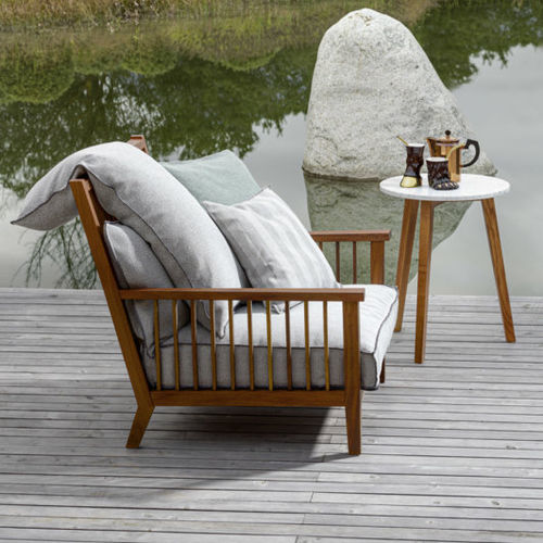 Fauteuil contemporain - INOUT - GERVASONI - en tissu / en corde / en aluminium