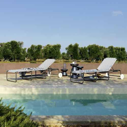 Bain de soleil contemporain - INOUT - GERVASONI - en aluminium / en tissu / en corde