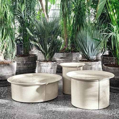 Table basse contemporaine - BRISE - GERVASONI - en céramique / avec piètement en acier inoxydable / avec piètement en céramique