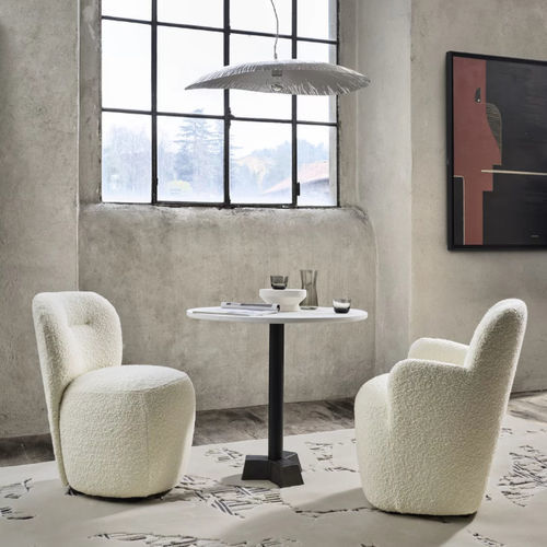 Chaise de salle à manger moderne - LOLL - GERVASONI - d'intérieur / en mousse de polyuréthane / avec piètement en bois