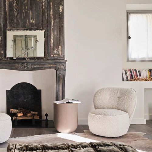 Fauteuil moderne - LOLL series - GERVASONI - en tissu / avec revêtement amovible / gris