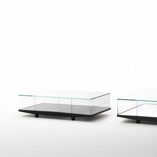 Table basse contemporaine - COLLECTOR  - GLAS ITALIA - en verre / rectangulaire / avec rangement