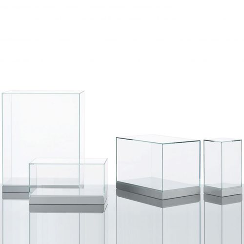 Vitrine contemporaine - TECHE  - GLAS ITALIA - en verre / en bois laqué