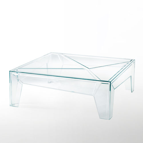 Table basse contemporaine - HYPER - GLAS ITALIA - en cristal / carrée / résidentielle