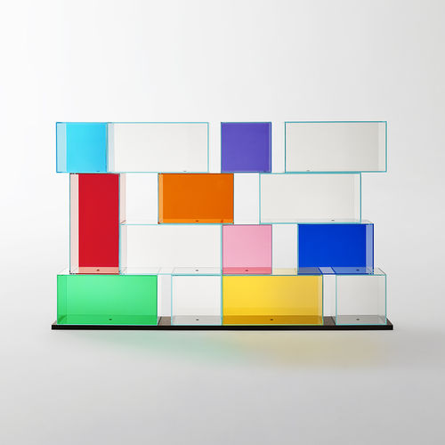 Bibliothèque modulable - QUANTUM - GLAS ITALIA - contemporaine / en verre / par Piero Lissoni