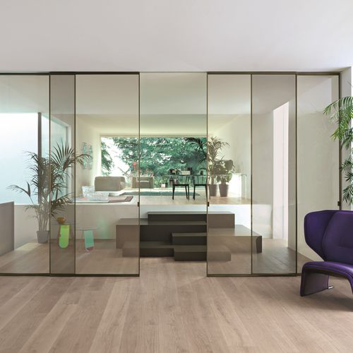Porte d'intérieur - SHERAZADE - GLAS ITALIA - en verre / en aluminium / coulissante