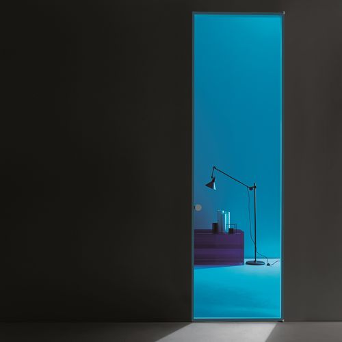 Porte d'intérieur - ALADIN SWING PLAIN - GLAS ITALIA - en verre / en aluminium / battante