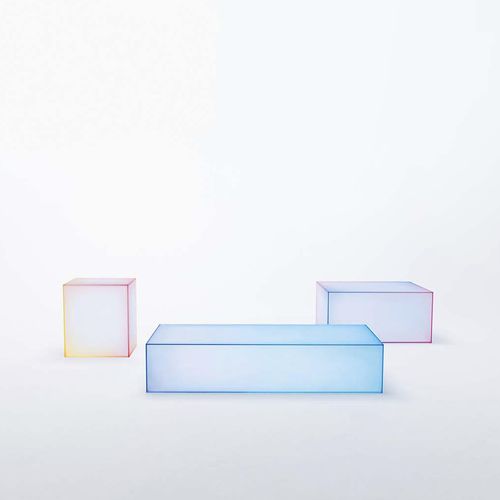 Table basse contemporaine - SOFT - GLAS ITALIA - en verre / rectangulaire / carrée