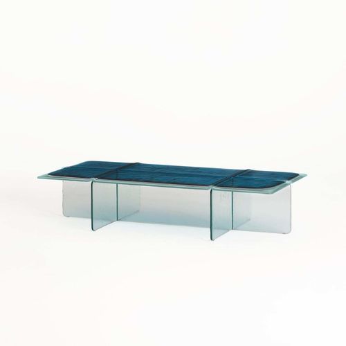 Table basse moderne - GLACIER - GLAS ITALIA - en verre / avec piètement en verre / carrée