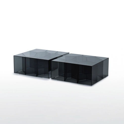 Table basse contemporaine - ALICE - GLAS ITALIA - en verre trempé / carrée / résidentielle