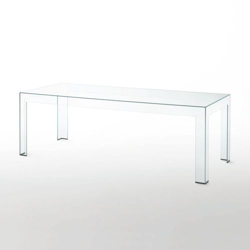 Table à manger contemporaine - ATLANTIS - GLAS ITALIA - en verre / rectangulaire / professionnelle