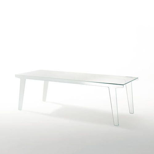 Table à manger contemporaine - FAINT   - GLAS ITALIA - en verre / rectangulaire / résidentielle