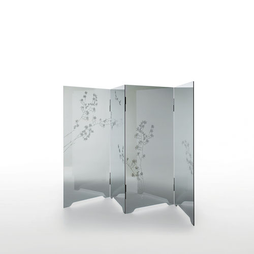 Paravent contemporain - HAIKU - GLAS ITALIA - en verre / noir / par Jean-Marie Massaud