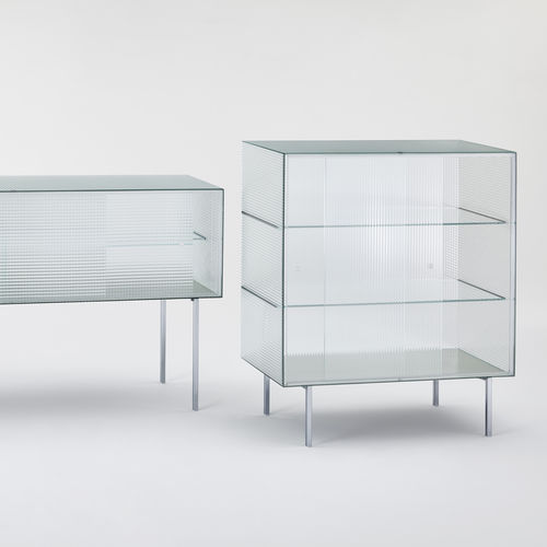 Buffet contemporain - COMMODORE  - GLAS ITALIA - en verre / par Piero Lissoni / transparent