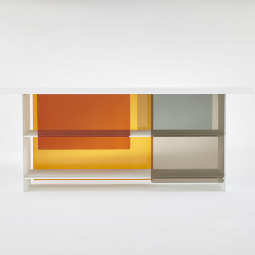 Bibliothèque basse - LAYERS - GLAS ITALIA - contemporaine / en verre / par Studio Nendo