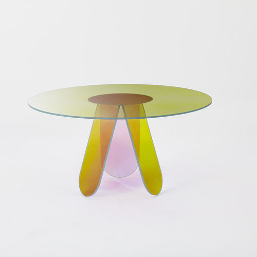 Table à manger contemporaine - SHIMMER  - GLAS ITALIA - en verre / résidentielle / d'intérieur