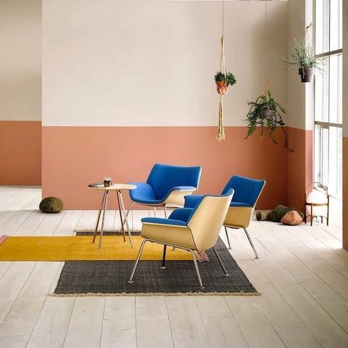 Fauteuil contemporain - SWOOP  - Herman Miller - en tissu / en métal / en bois