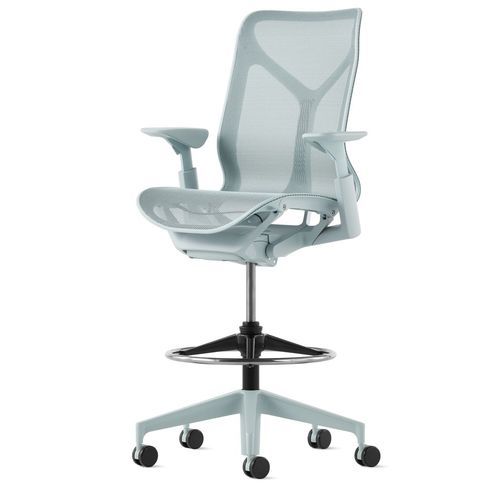 Tabouret de bureau contemporain - COSM - Herman Miller - en tissu / avec piètement en métal / à roulettes