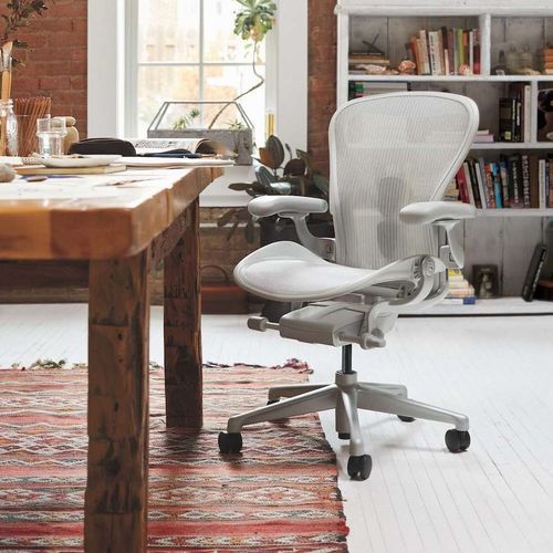 Siège de travail contemporain - AERON - Herman Miller - en textile / en aluminium / en plastique