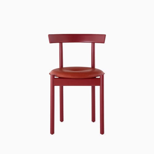 Chaise visiteur minimaliste - COMMA  - Herman Miller - d'intérieur / en cuir / en bois massif