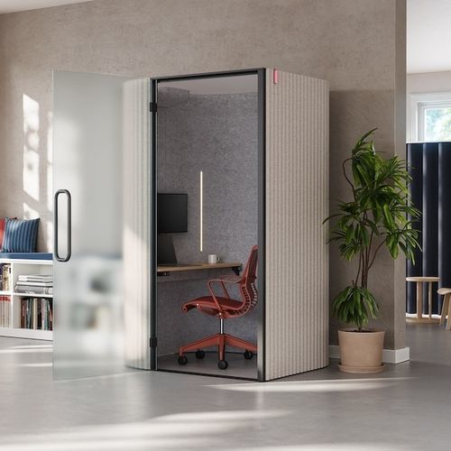 Cabine de bureau pour 1 personne - BAY  - Herman Miller - en tissu / en verre