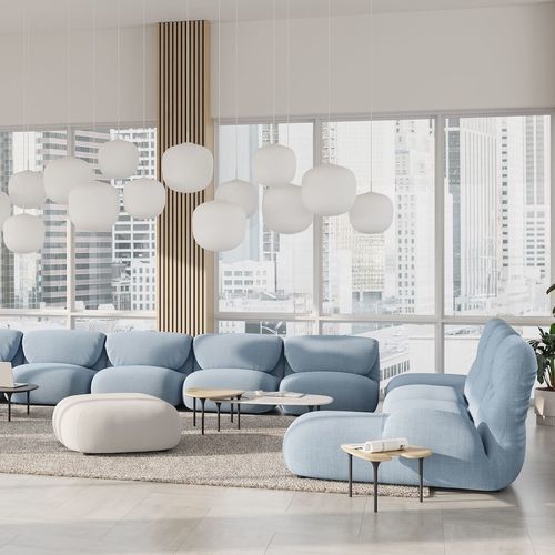 Canapé modulable - LUVA - Herman Miller - contemporain / en tissu / en cuir