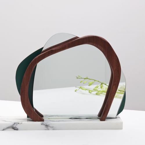 Miroir à poser - IKEBANA I - karen chekerdjian - contemporain / en bois de rose / en cuivre