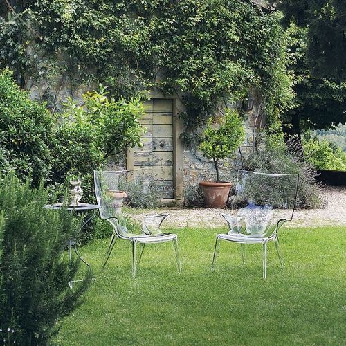 Fauteuil contemporain - UNCLE JIM - Kartell - en polycarbonate / en polycarbonate / gris