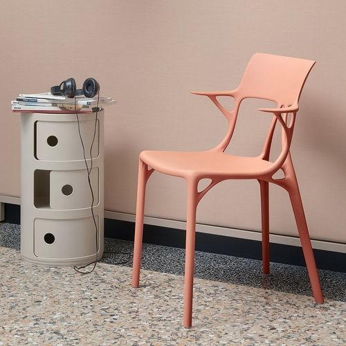 Chaise contemporaine - A.I - Kartell - d'intérieur / en métal / en thermoplastique