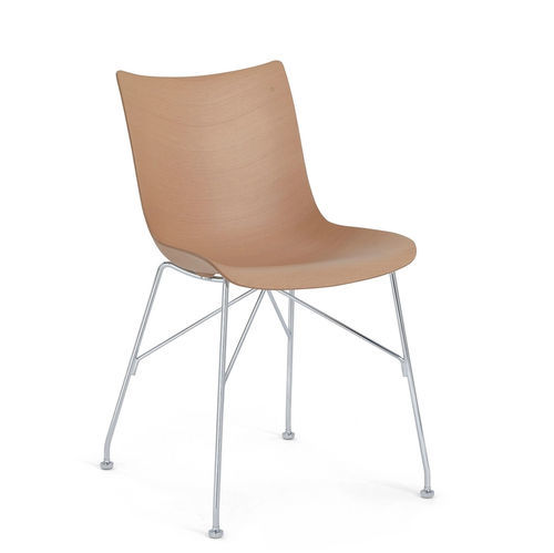 Chaise contemporaine - P/WOOD - Kartell - d'intérieur / en frêne / en hêtre