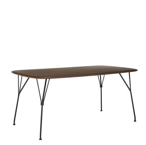 Table contemporaine - VISCOUNT - Kartell - en placage de bois / en MDF / en noyer