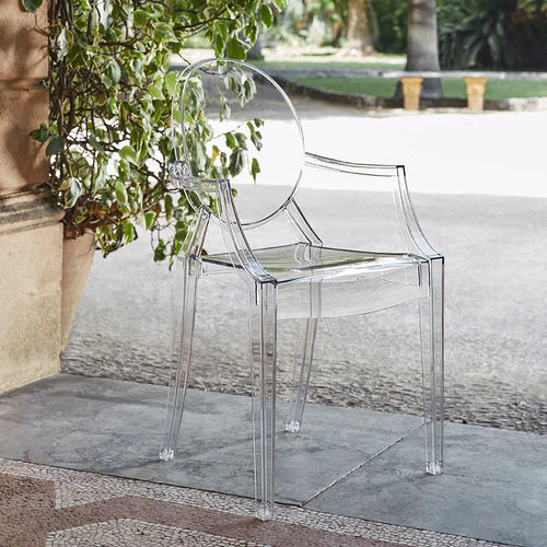 Chaise contemporaine - LOUIS GHOST - Kartell - d'extérieur / d'intérieur / en polycarbonate