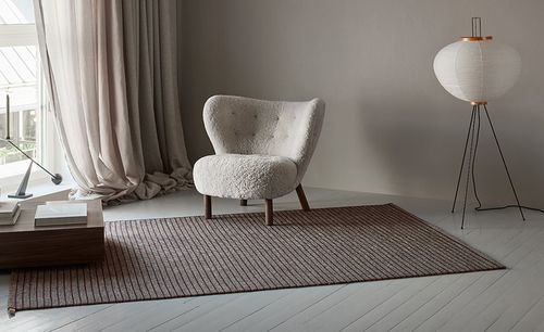 Tapis contemporain - POST ICON - KASTHALL - à rayures / uni / en laine