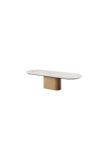 Table à manger contemporaine - Sabbia - MUST MOBILIER - avec piètement en bois massif / rectangulaire / résidentielle