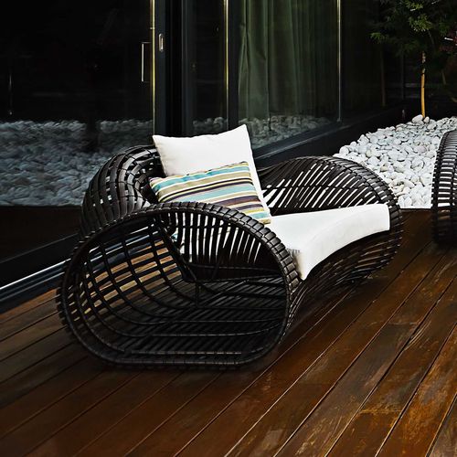 Fauteuil design original - LOLAH - Kenneth Cobonpue - en rotin / en aluminium / en nylon