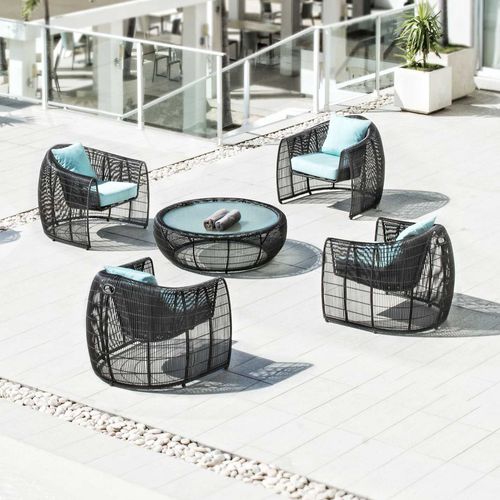 Fauteuil contemporain - LULU - Kenneth Cobonpue - en fibre d'abaca / en acier / en nylon